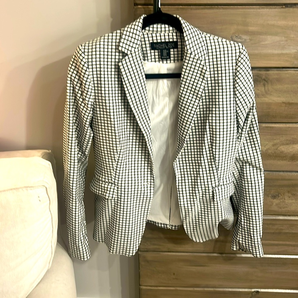 Black and white blazer